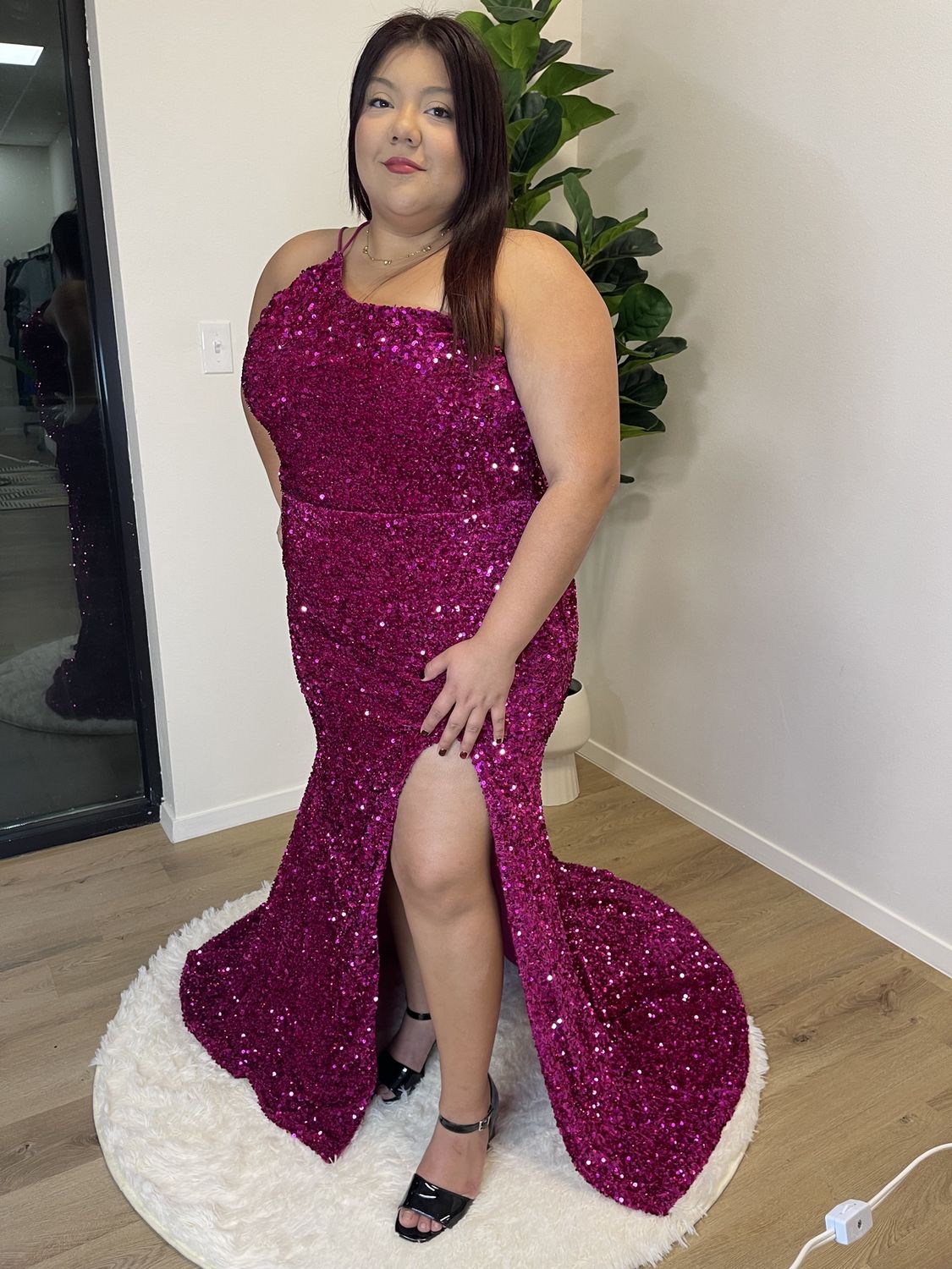 Stardust Gown Hot Pink