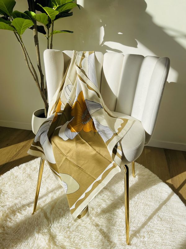 Burnt Orange Poppy Scarf