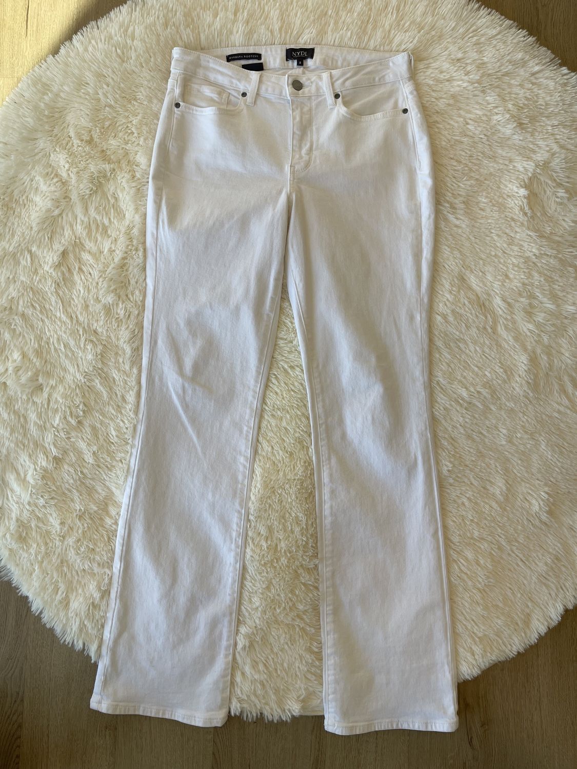 straight Jean, Color: White, Size: 8