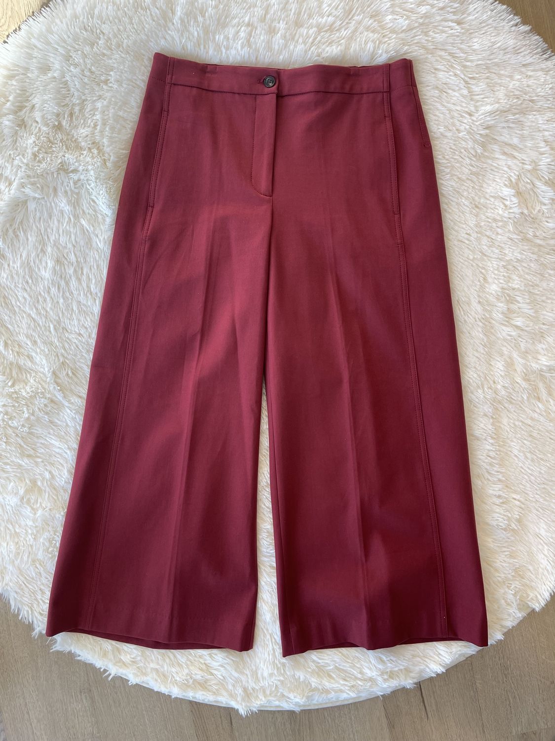 wide leg Pant, Color: Burgundy, Size: 8