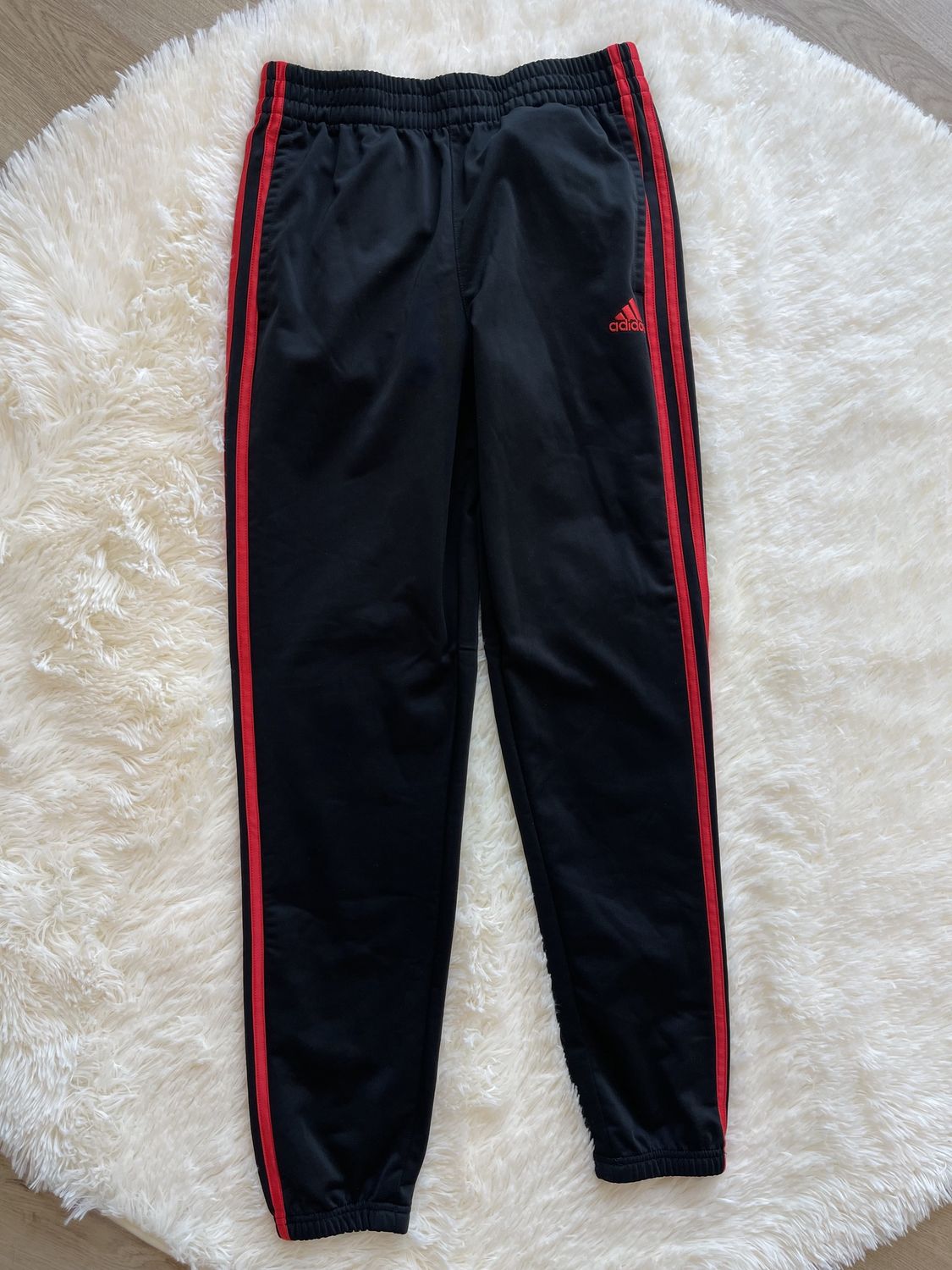 Adidas Red Striped Sweatpants