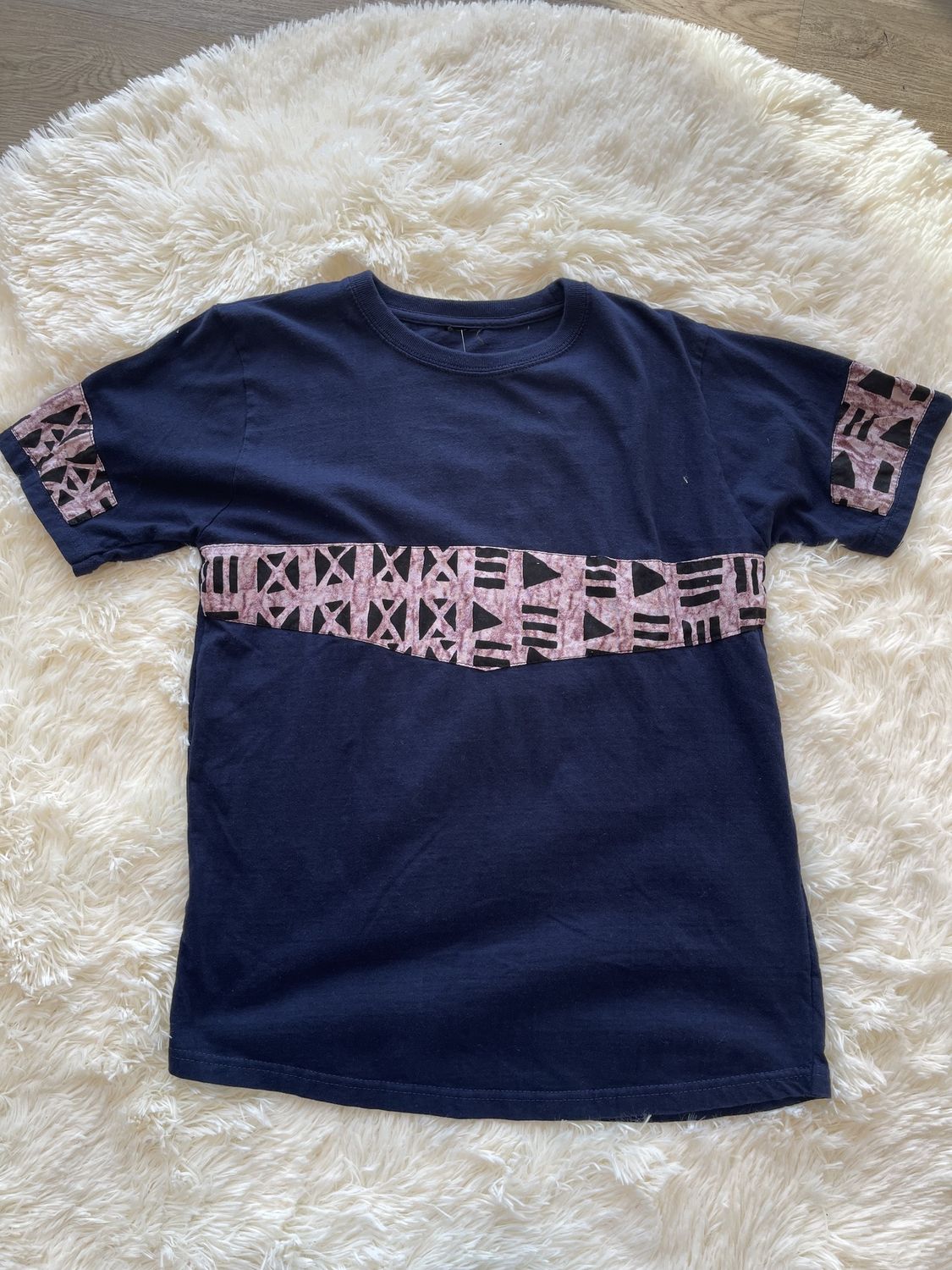 Pink Abstract Striped Shirt