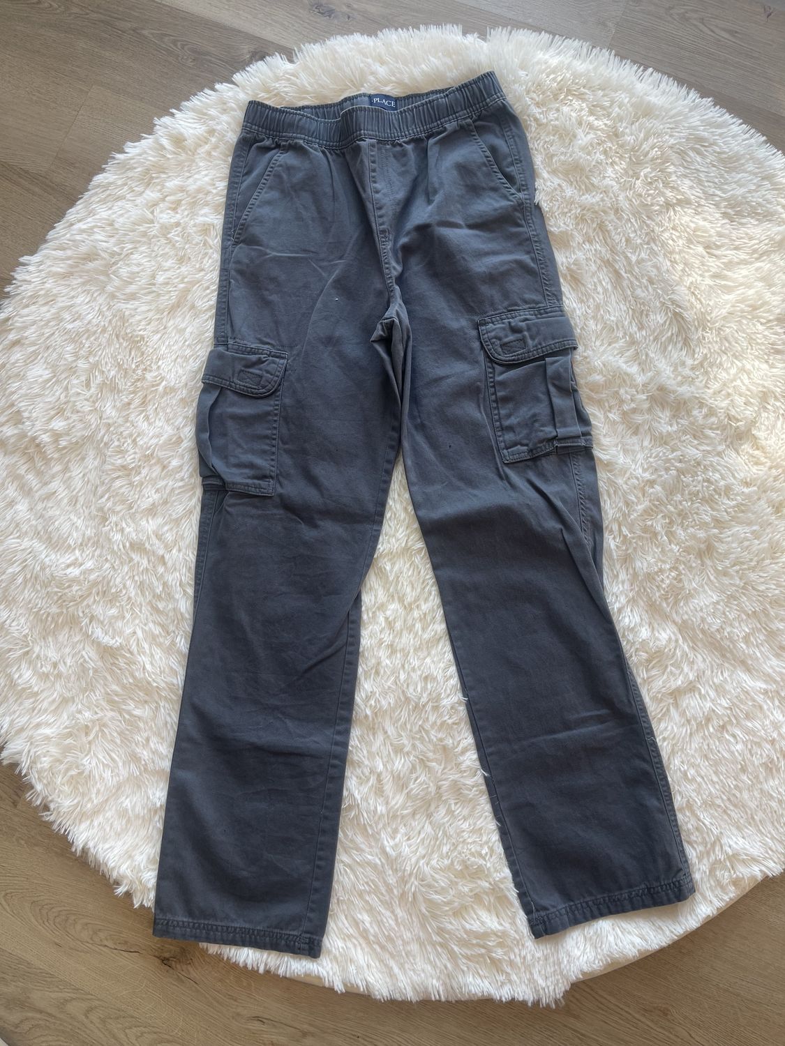 Boys Dark Grey Cargo Pants