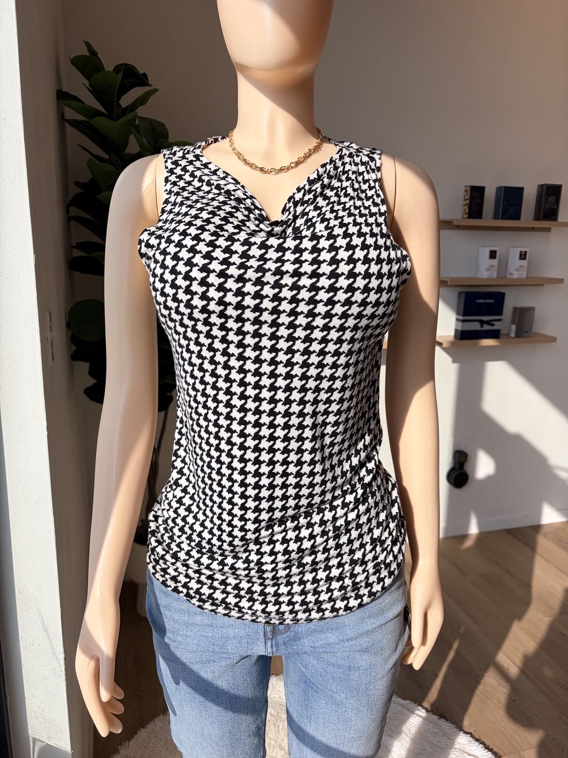 Houndstooth Tank Top