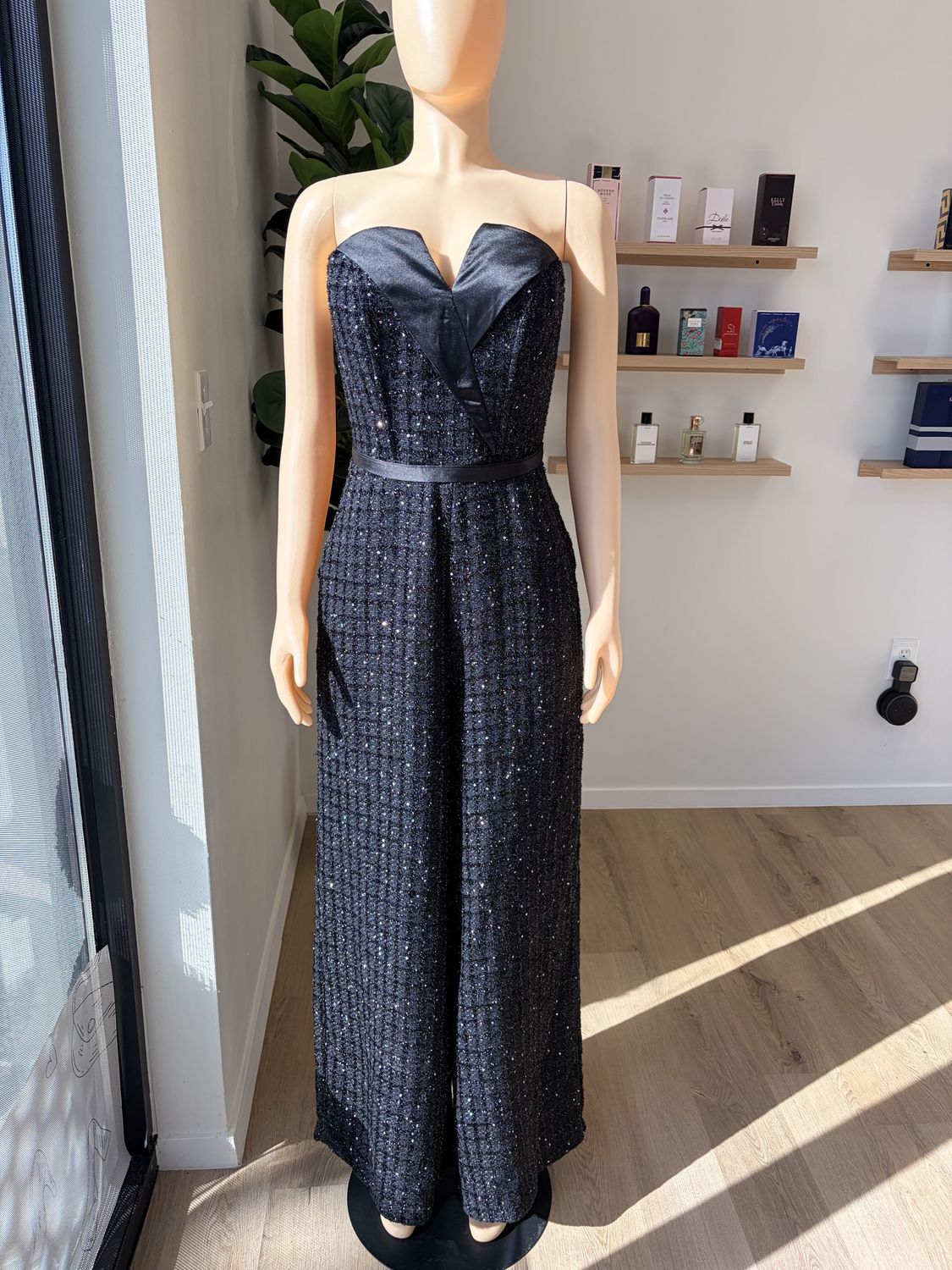 Black Sparkled Night Jumpsuit