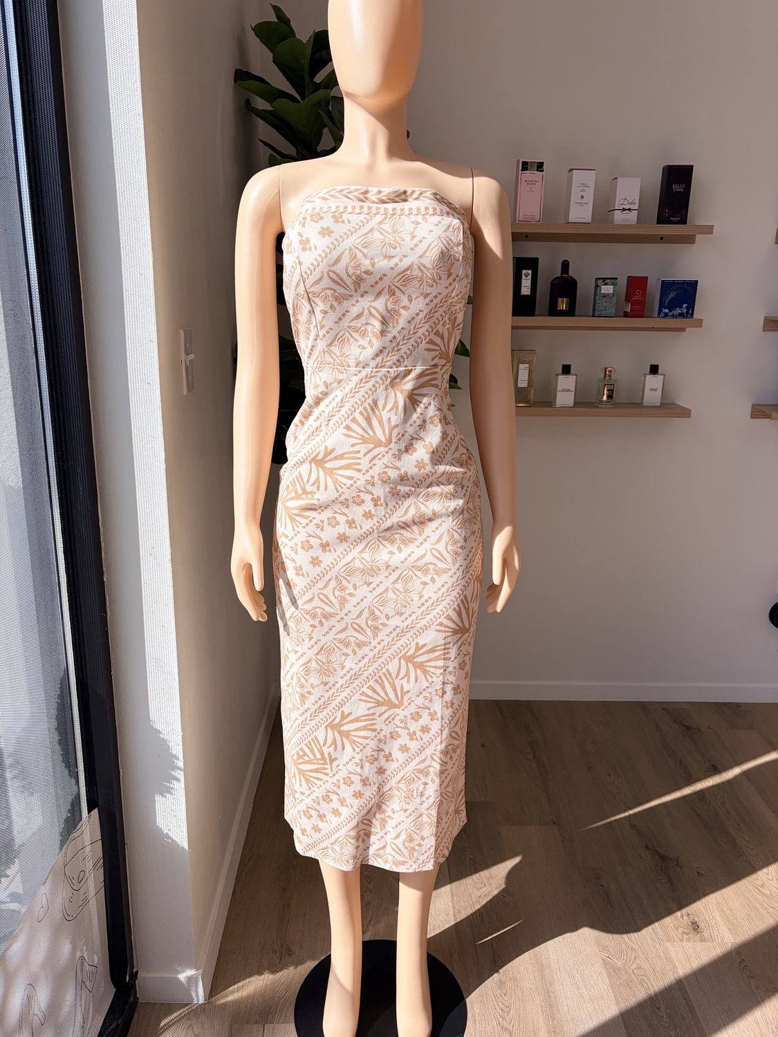 Boho Strapless Midi Dress