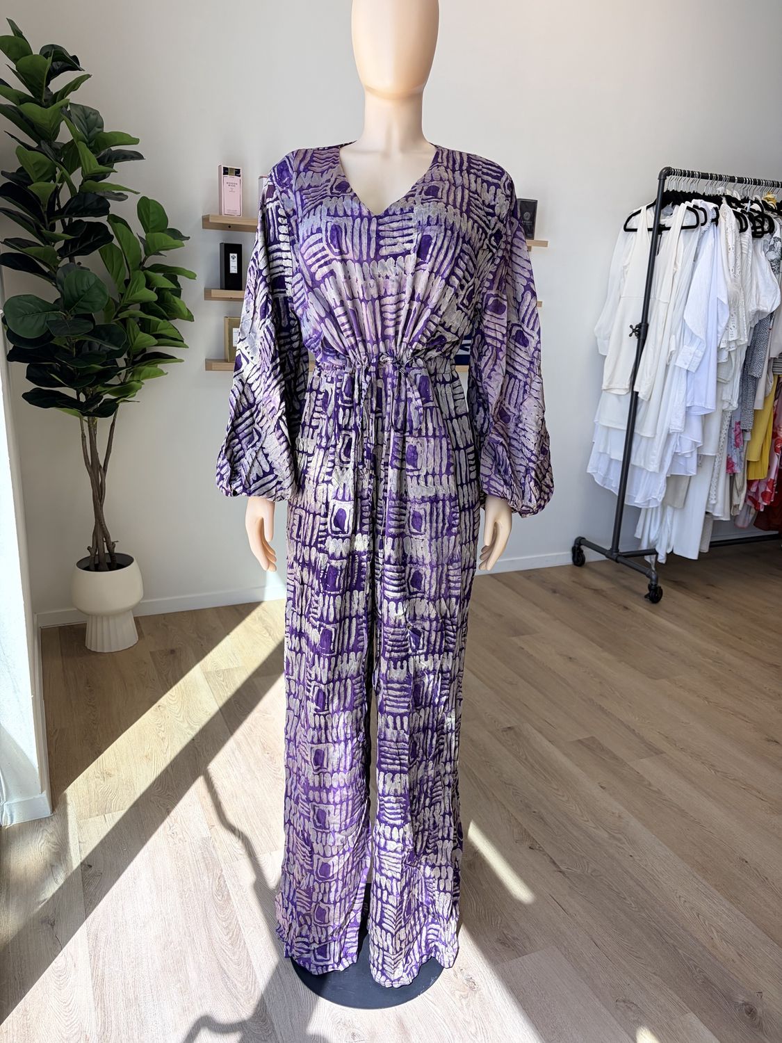 Purple Abstract Jumpsuit