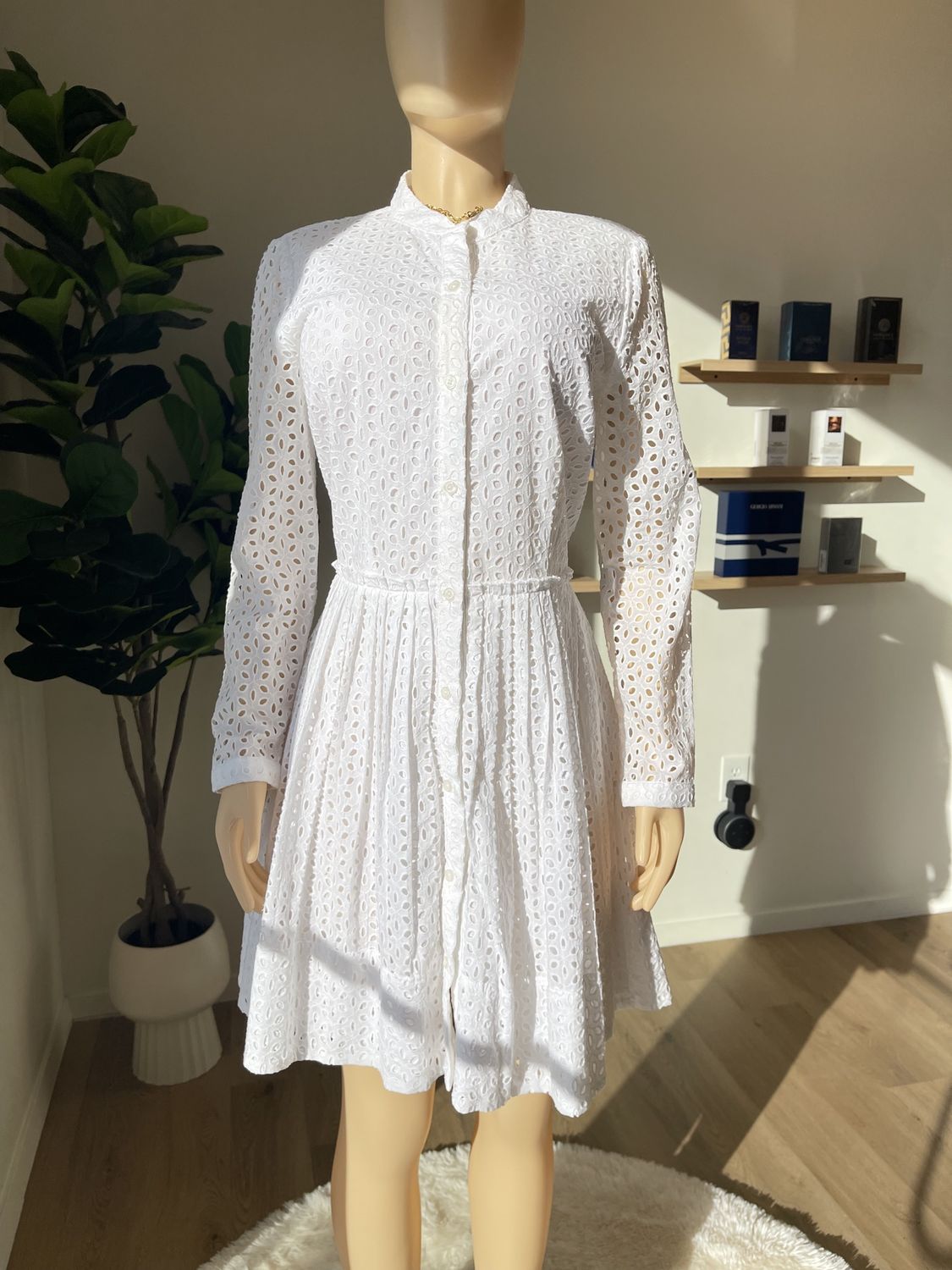 long sleeve lace midi dress