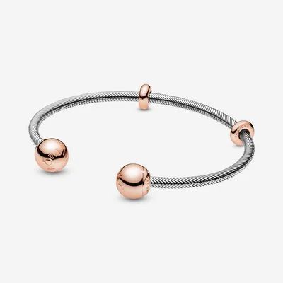Pandora Moments Snake Chain Style Open Bangle