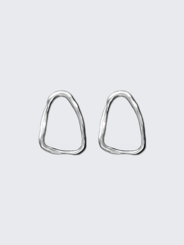Abstract Silver Earrings