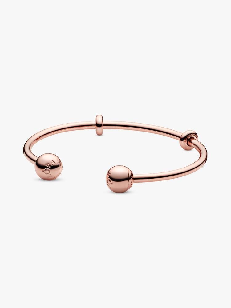 Pandora Moments Open Bangle - 14K Rose Gold