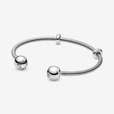 Pandora Moments Snake Chain Style Open Bangle
