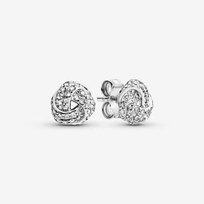 Shimmering Knot Stud Earrings