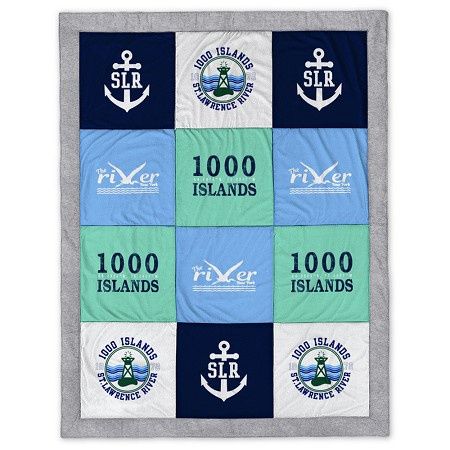 River Blanket Aq/Tl/Wht 80x62