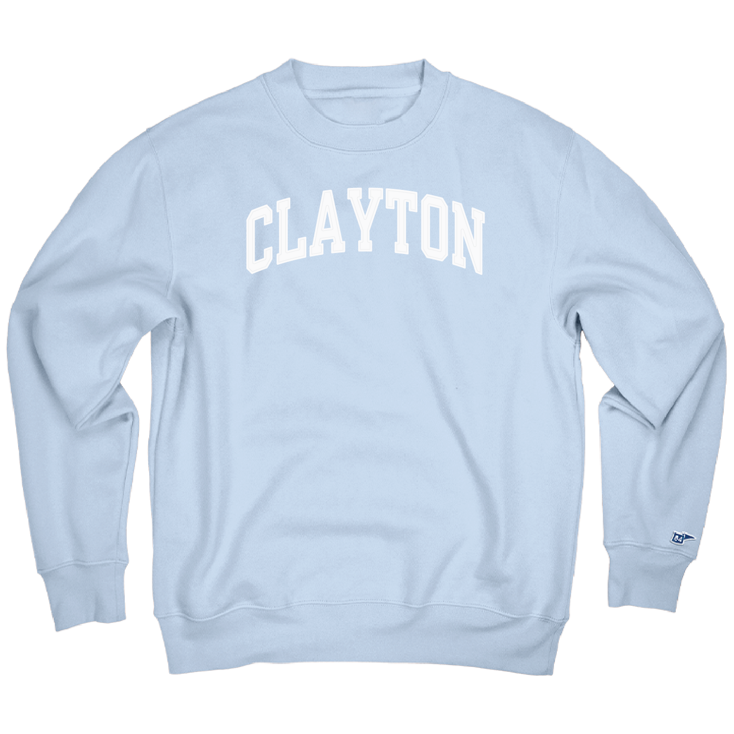 Arcade Felt Font Crew, Color: Pale Blue, Size: Small