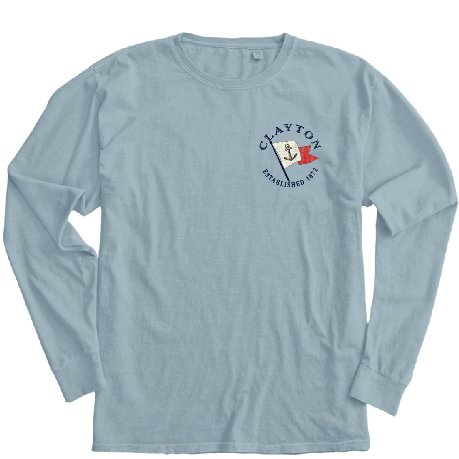 Black Pearl Flag LS, Color: Denim, Size: Small