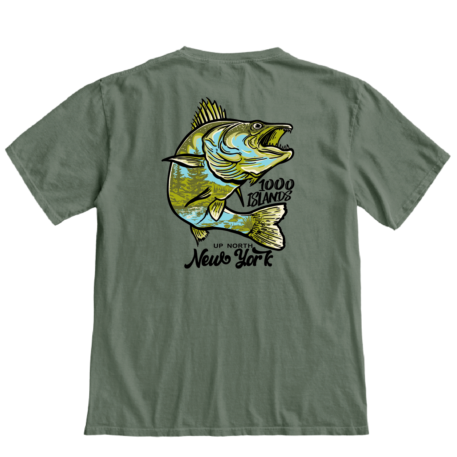 Solarsong Walleye SS, Color: Olive, Size: Small