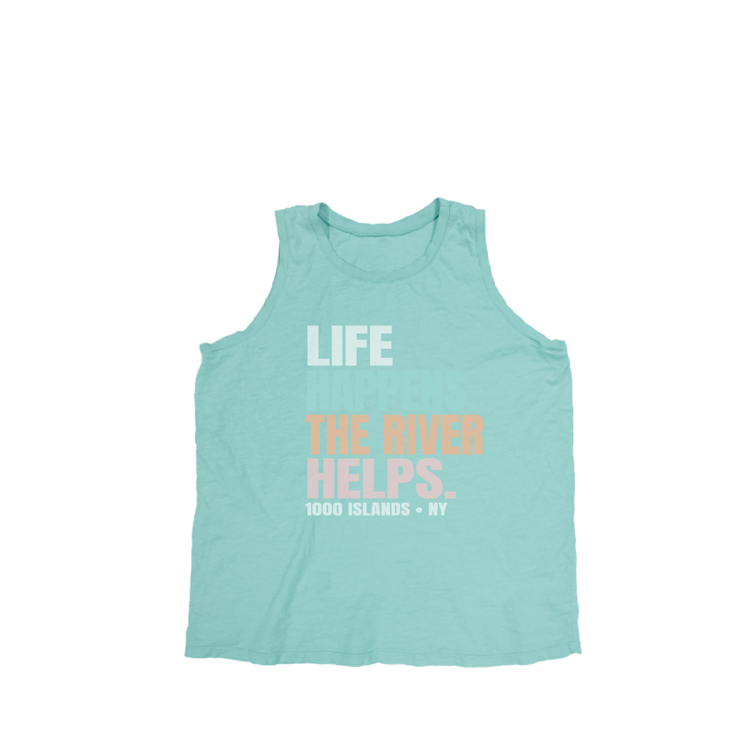 Prefontainey Ladies Tank, Color: Caribbean, Size: Small