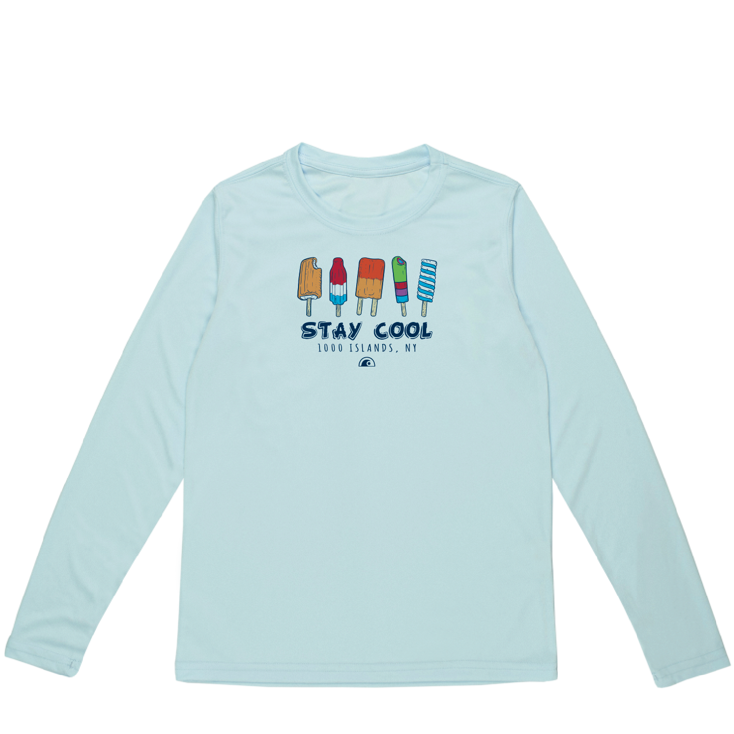 Sundry Popsicles Youth Solar LS, Color: Arctic Blue, Size: Small
