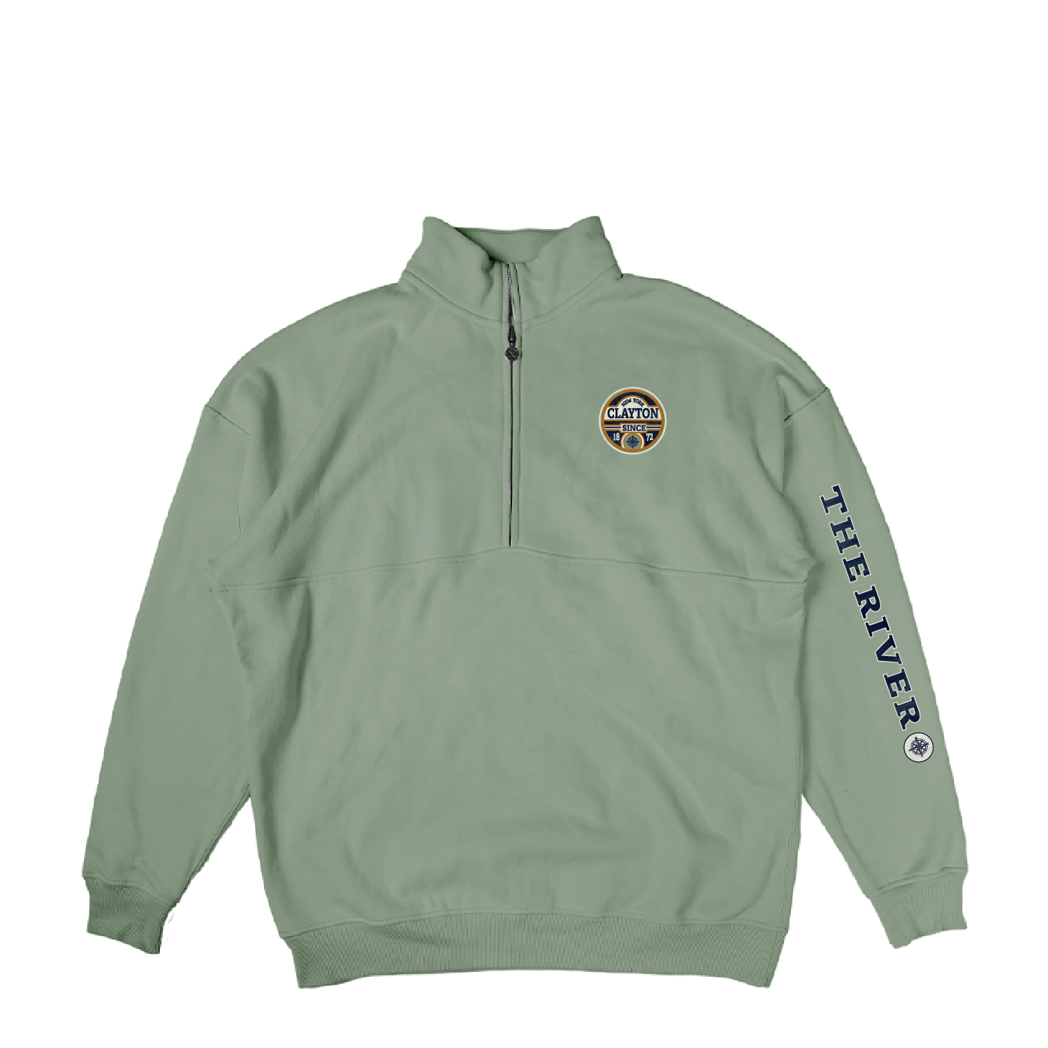 Freshly Made 1/2 Zip, Color: Agave, Size: Small