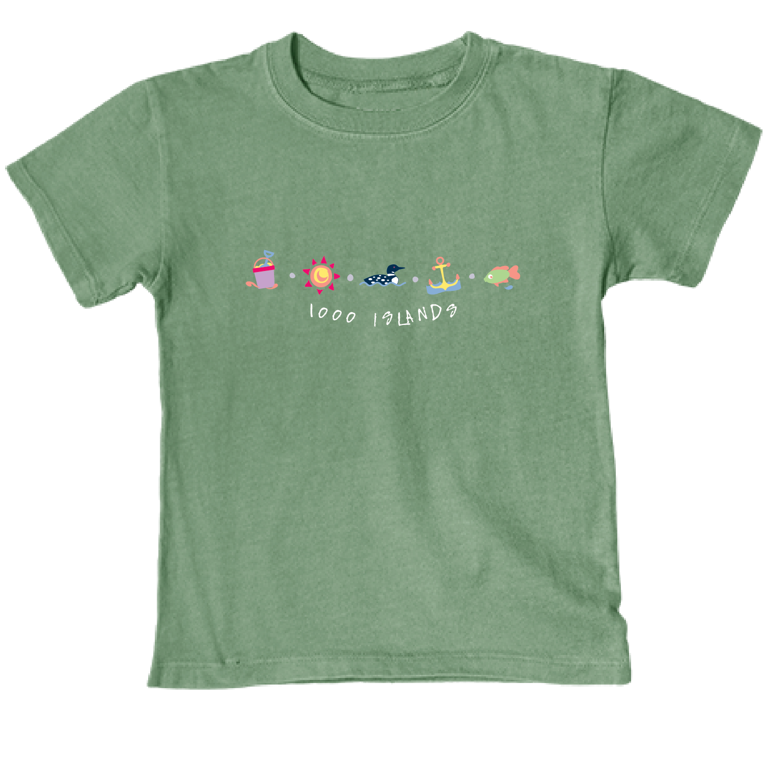 Boondoggle Lake Toddler SS, Color: Dorm Green, Size: 2T