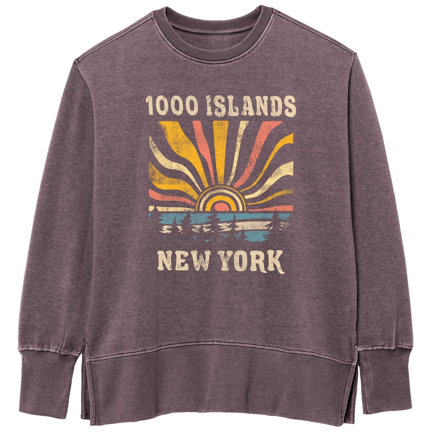 Weathered Flc Crew, Color: Hawthorne Rose, Size: 2X