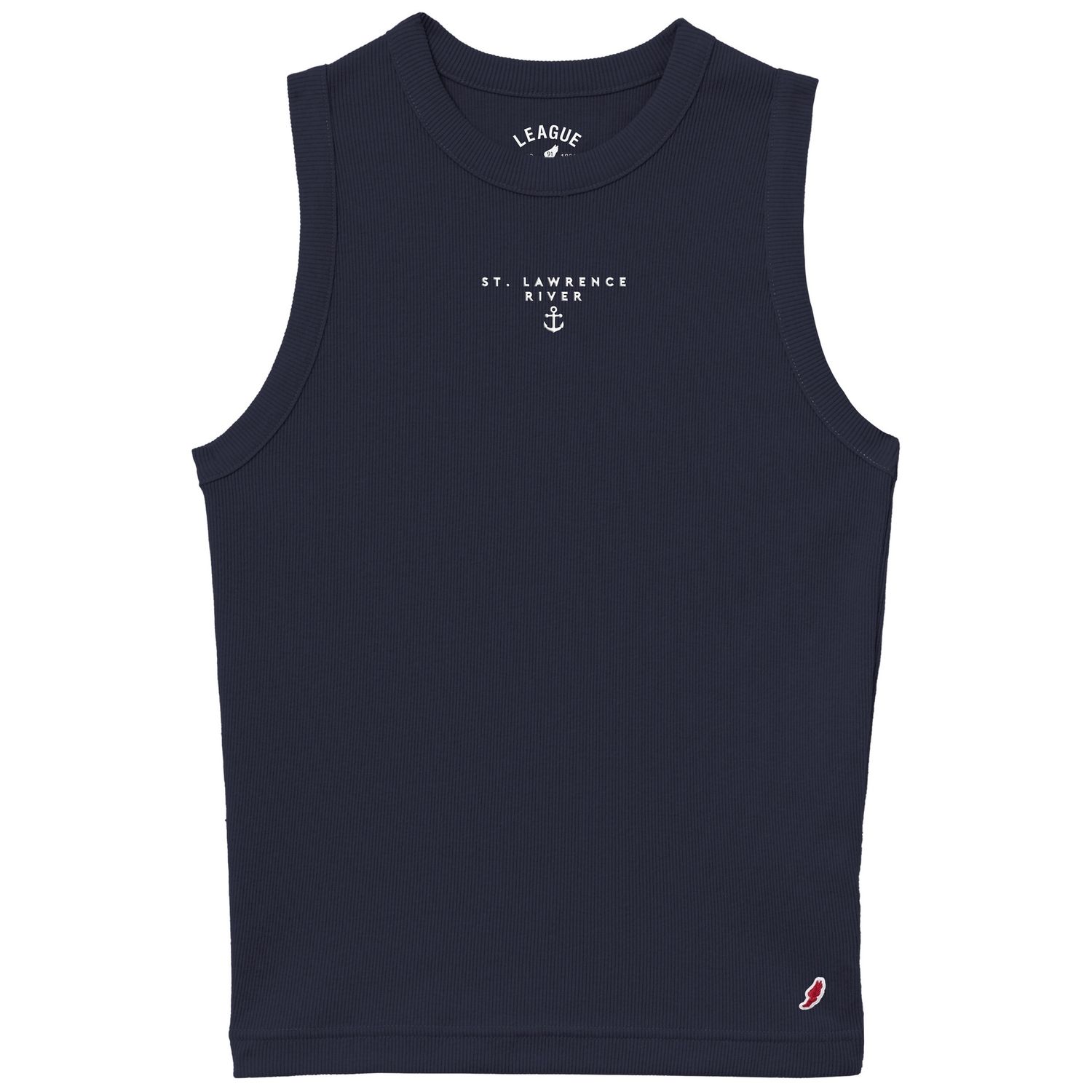 Retro Rib Tank, Color: Navy, Size: Small