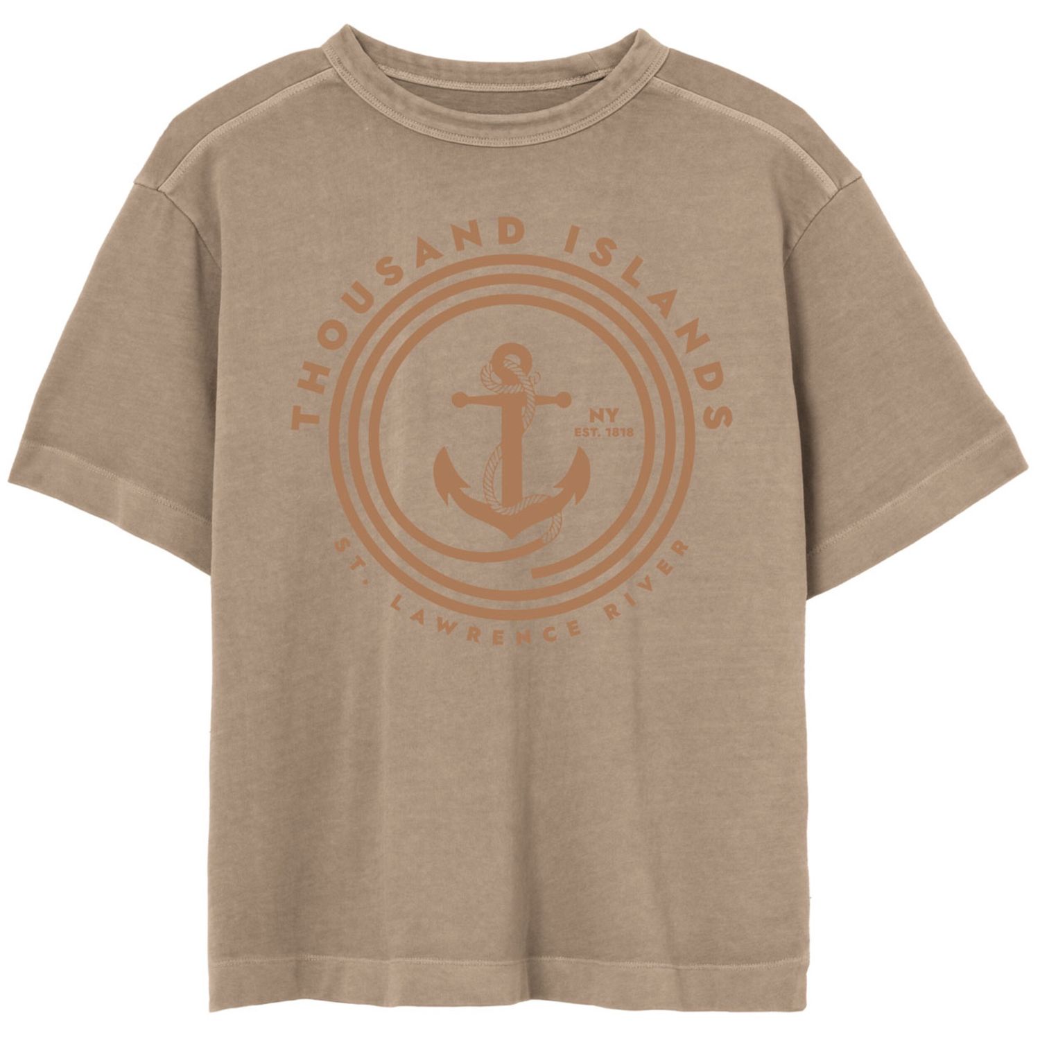 Ember Boxy Tee, Color: Beige, Size: Small