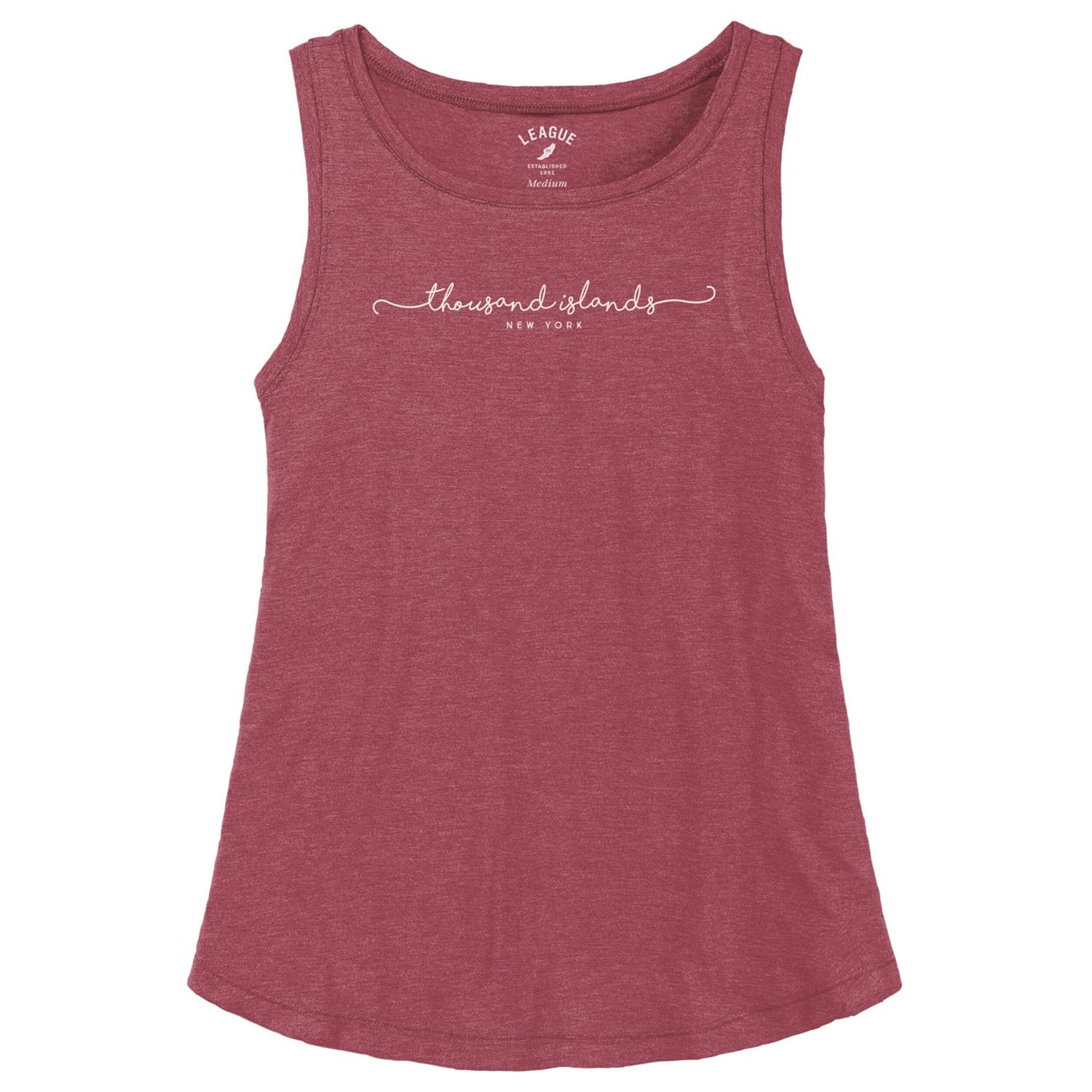 TriFlex Trapeze Tank, Color: Htr Burgandy, Size: 2X