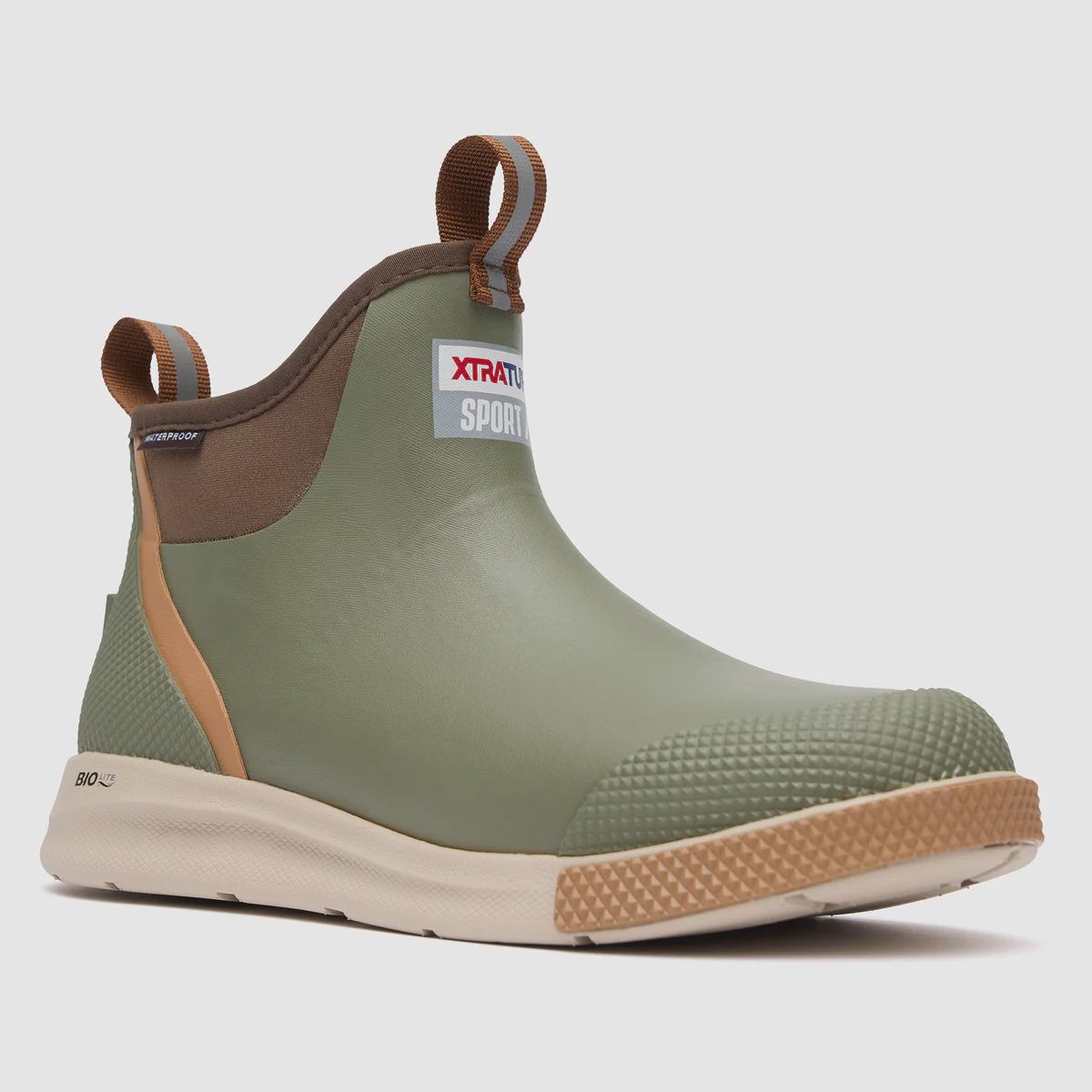 Men's Ankle Deck Boot Sport, Color: Olive, Size: 10