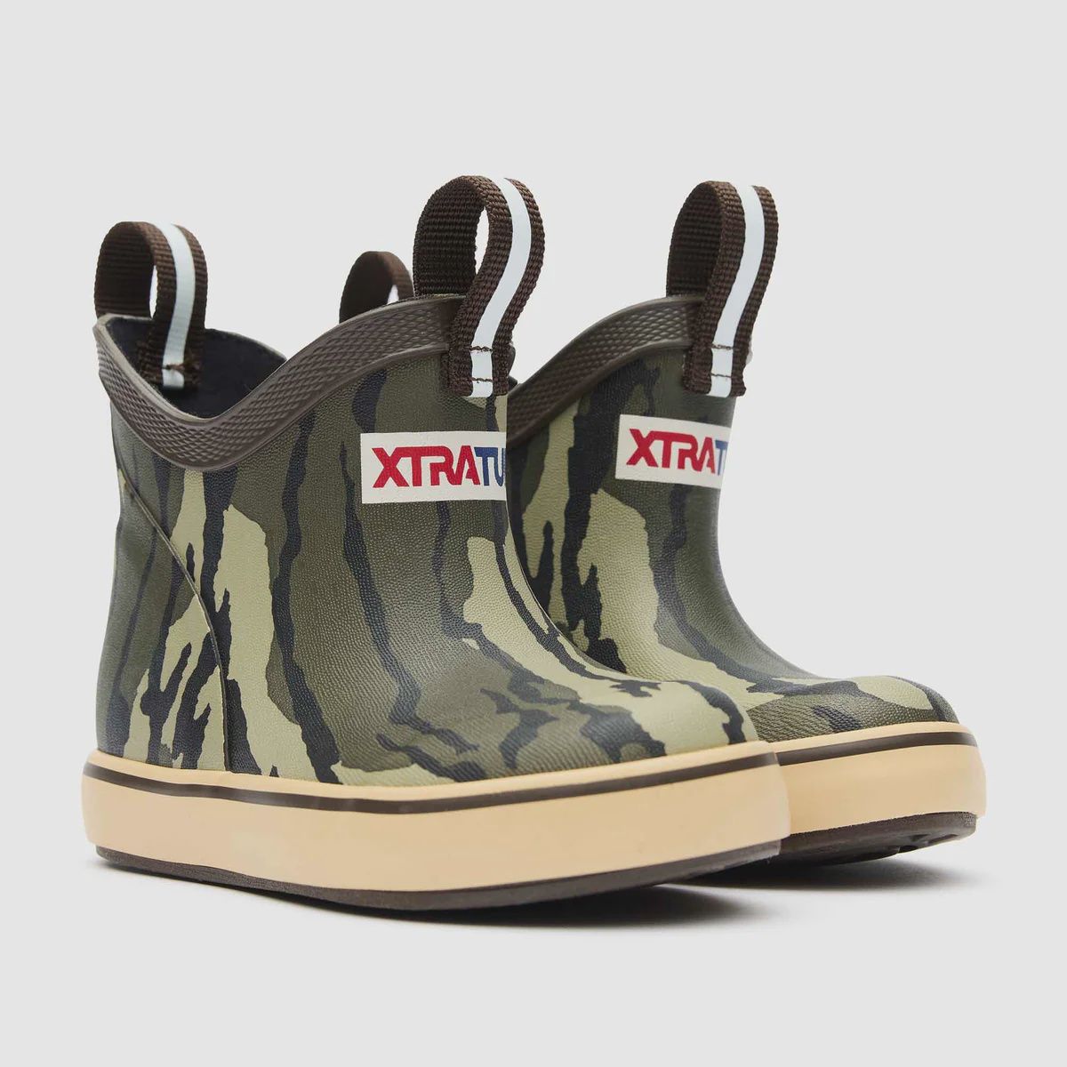 Kid's Ankle Deck Boot, Color: Mossy Oak, Size: 1