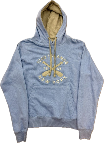 Lake Oar Hood, Color: Washed Denim, Size: 3X