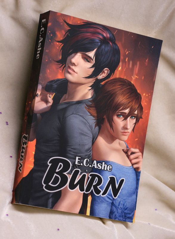"Burn" - a queer paranormal romance novel (paperback)
