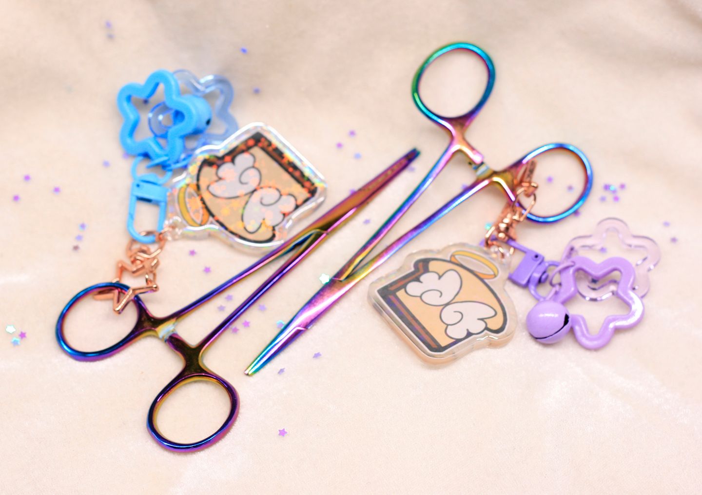 BJD Stringing Clamp with AngelToast Charm Fob, Small