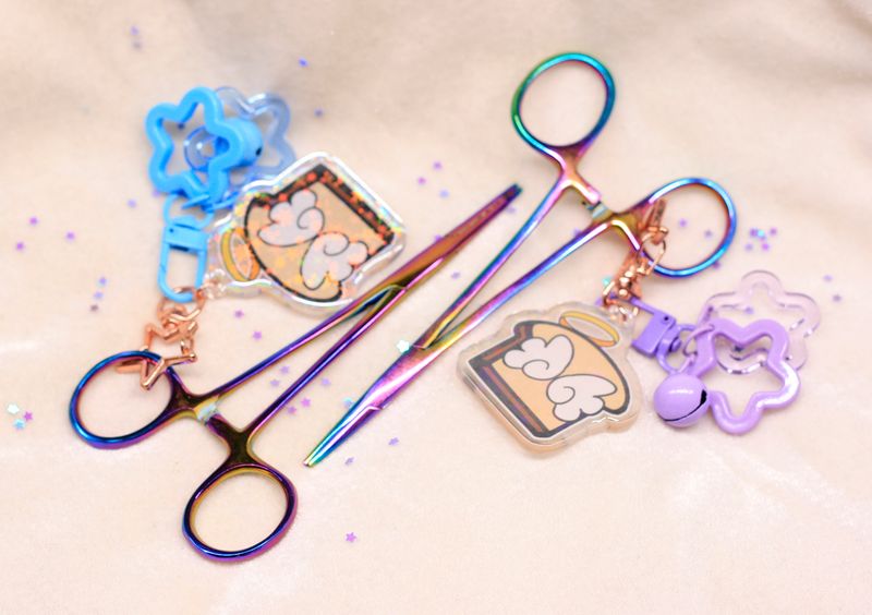 BJD Stringing Clamp with AngelToast Charm Fob, Small