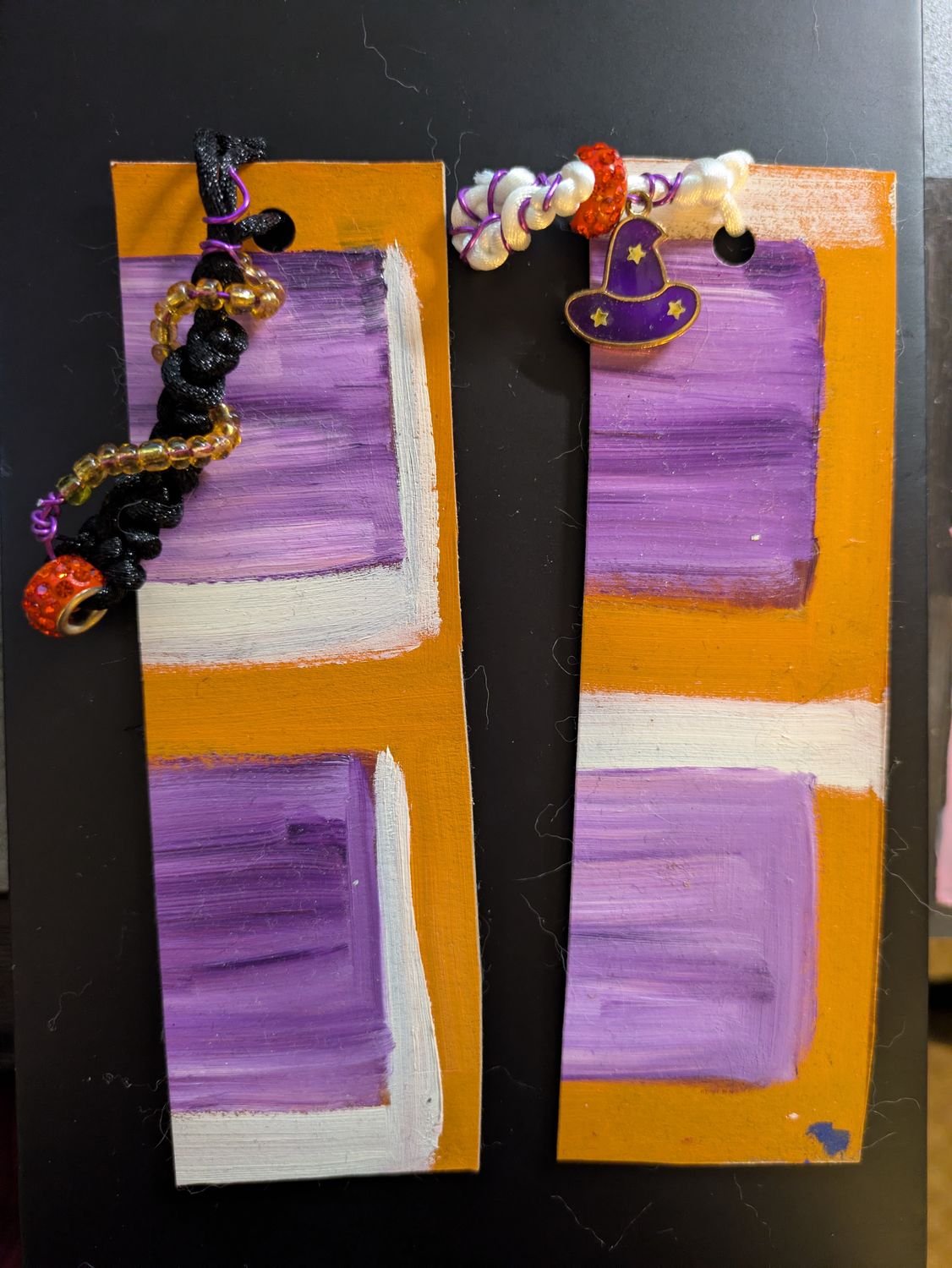 Purple &amp; Orange Bookmarks