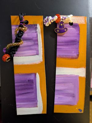 Purple &amp; Orange Bookmarks