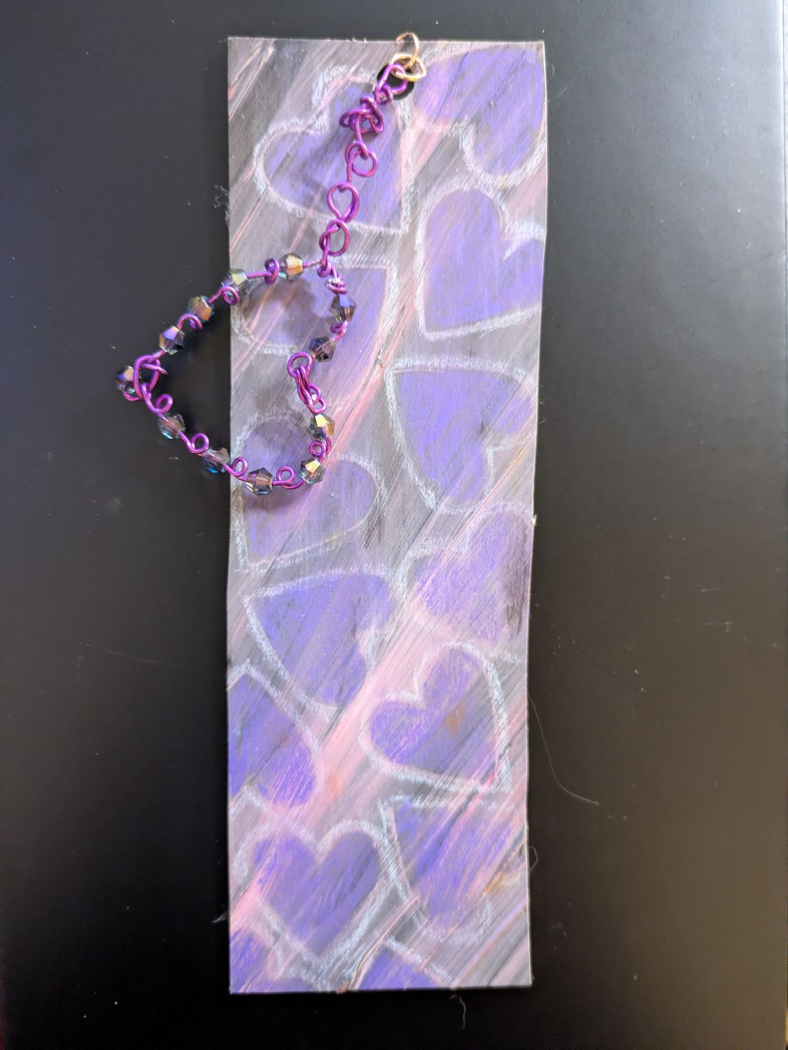 Purple Hearts Bookmark