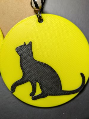 Cat on a Full Moon Earrings