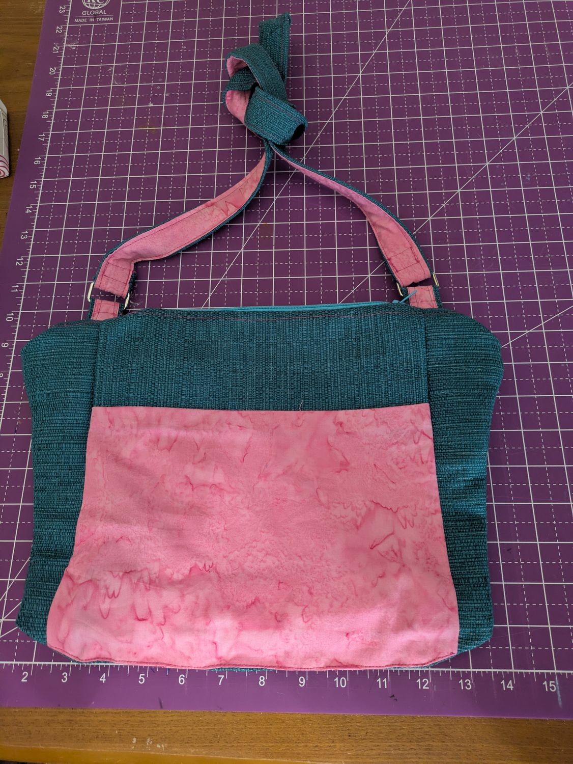 Blue &amp; Pink Wide Tote