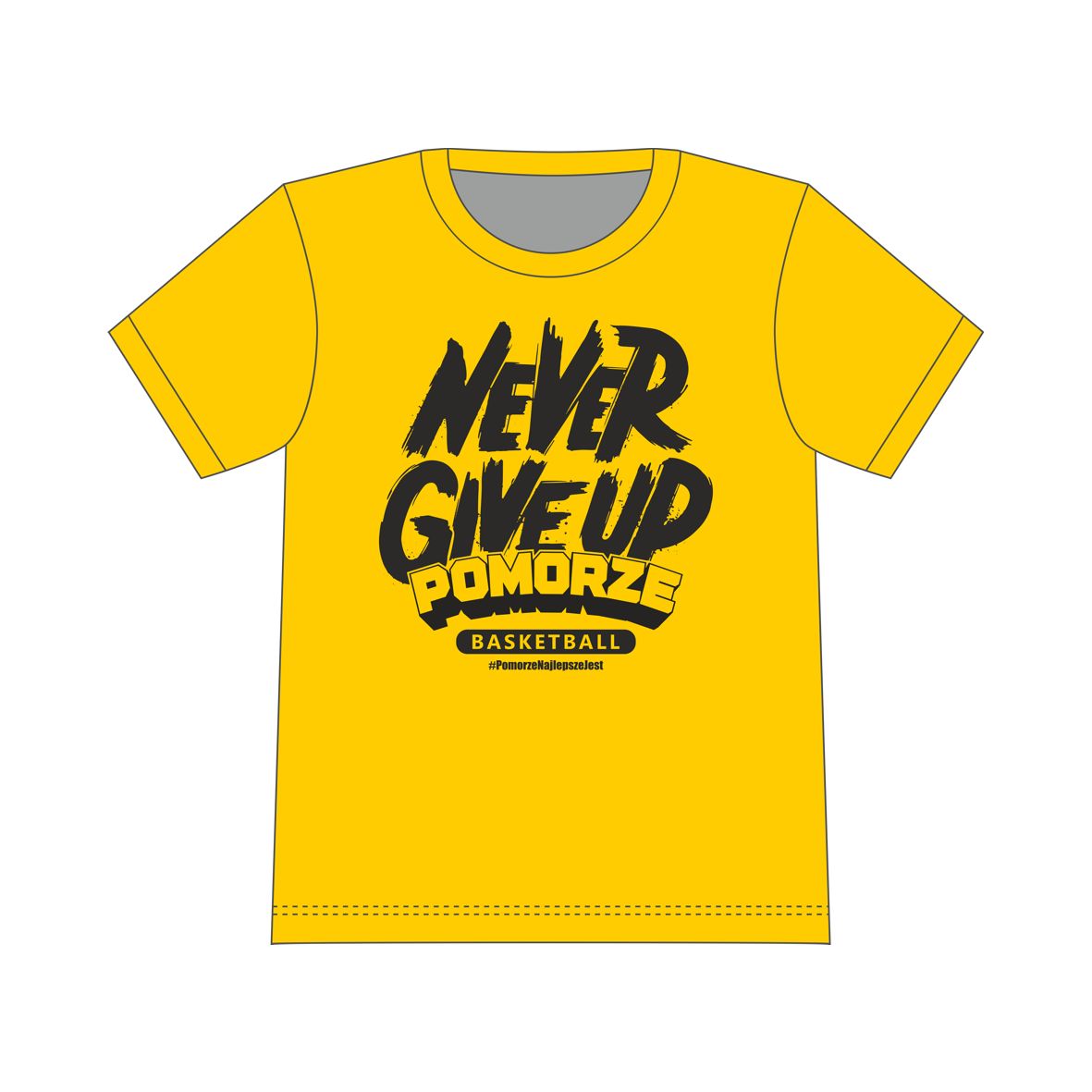 Koszulka żółta Never Give Up