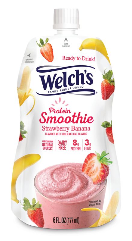 Welch's Protein Smoothie - Strawberry Banana 12- Pack