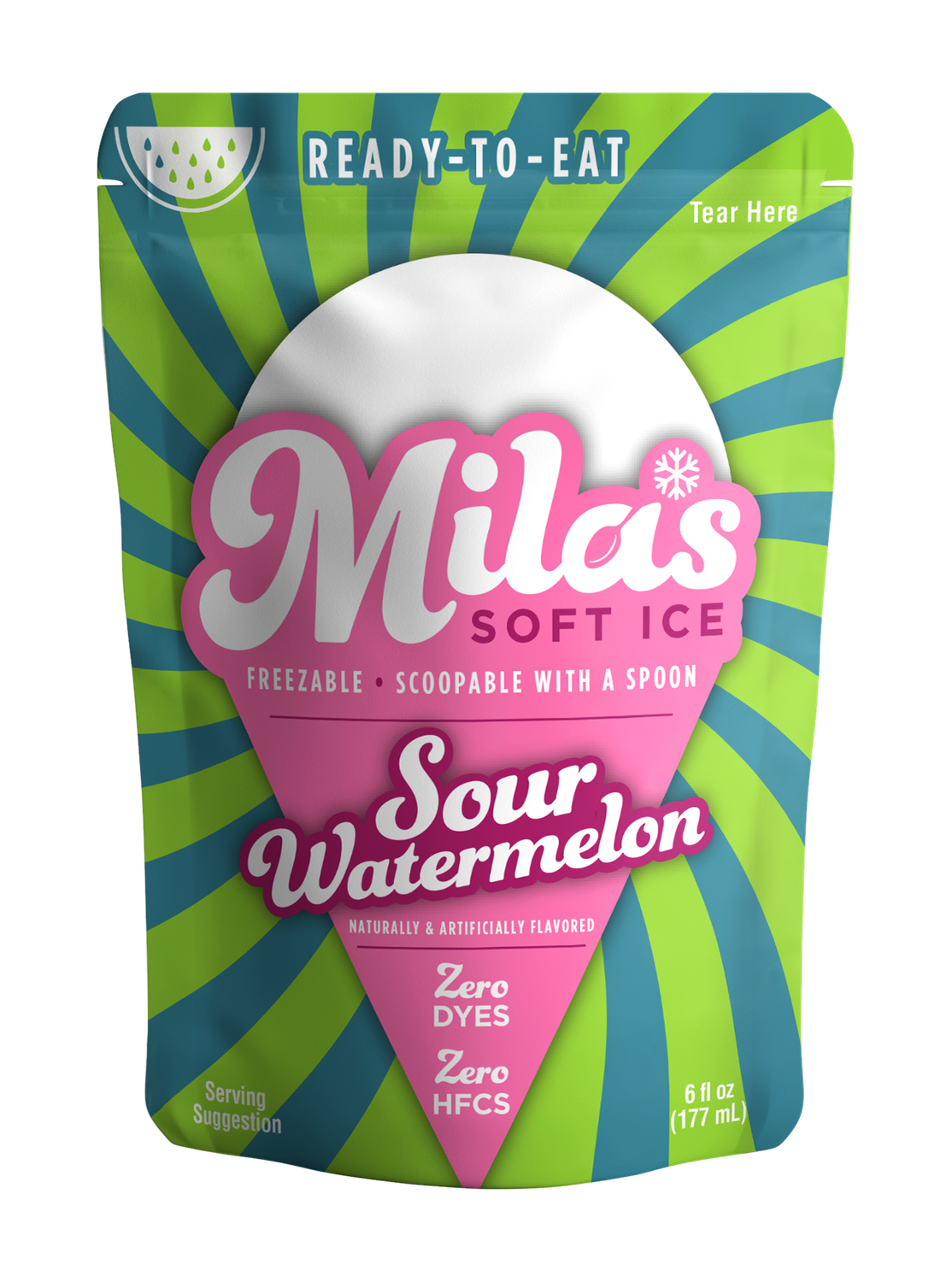 Mila's Soft Ice - Sour Watermelon. 12 Pack