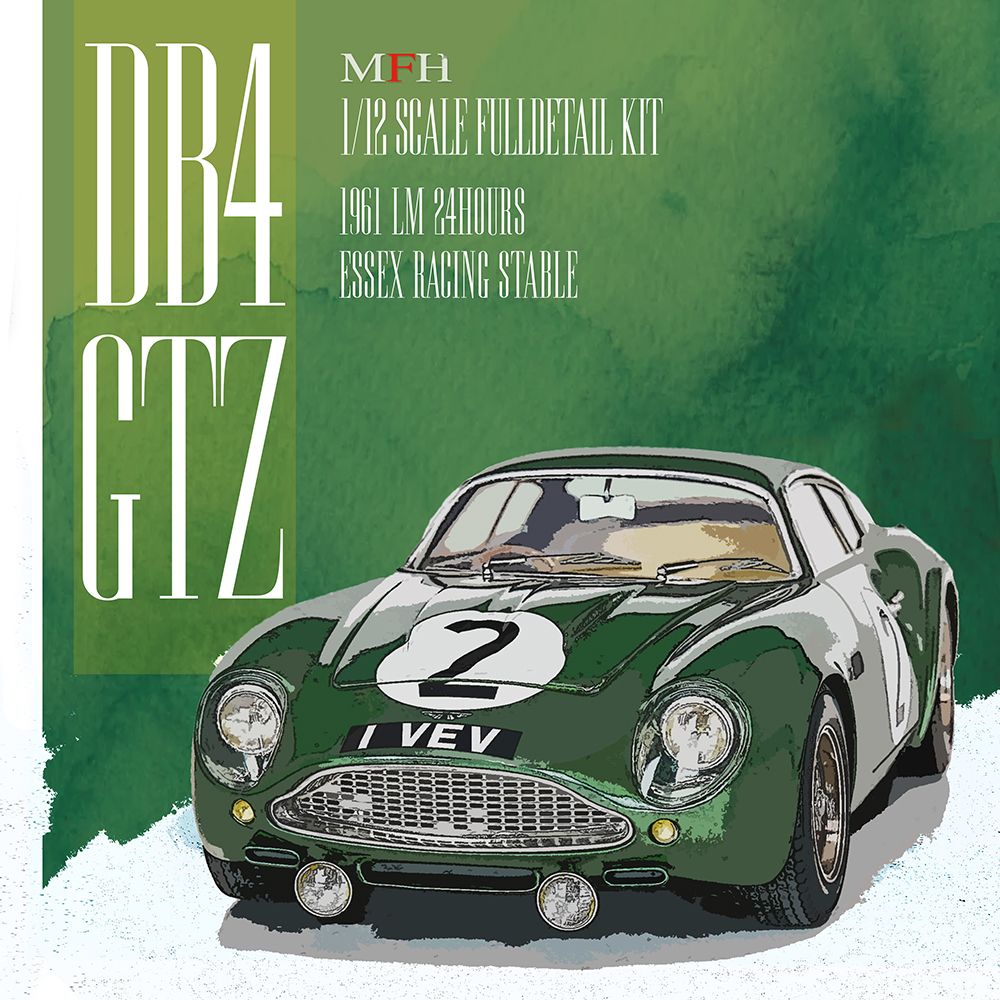 Maquette en kit 1/12 - Aston Martin  DB4 GTZ le mans 1961 - model factory hiro K854
