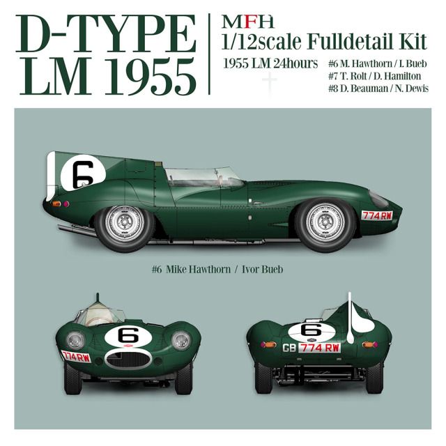 1/12 maquette en kit - Jaguar type D Le Mans 1955 - model factory hiro K857
