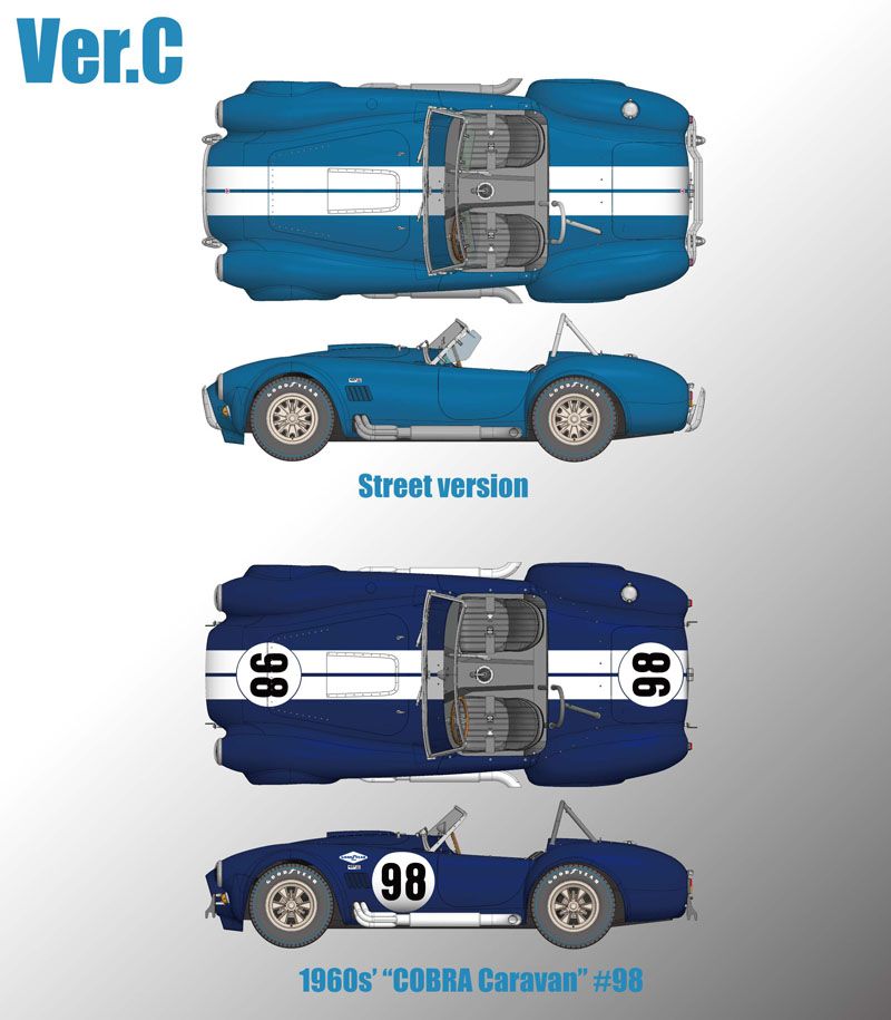 Model to assemble 1/12 Cobra 427  road version Caravan 1960 Model Factory Hiro K503