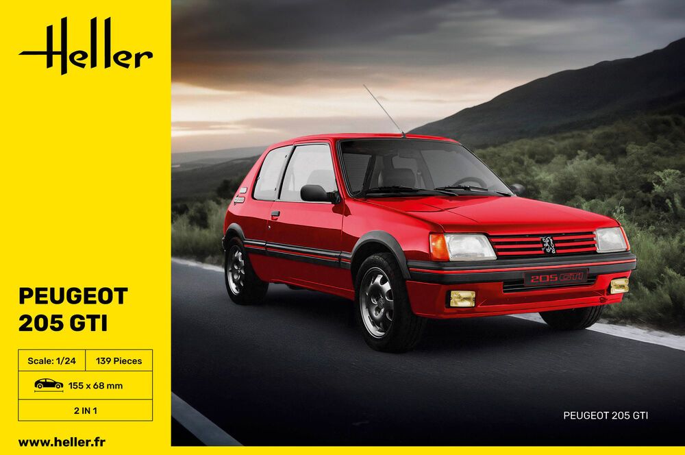 1/24 MODEL KIT PEUGEOT 205 GTI  - HELLER 82705