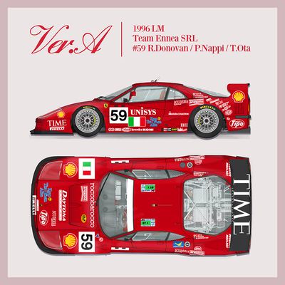 1/12 model  kit - Ferrari F40 GTE le mans 1996 team ennea # 59 - model factory hiro K863 préorder
