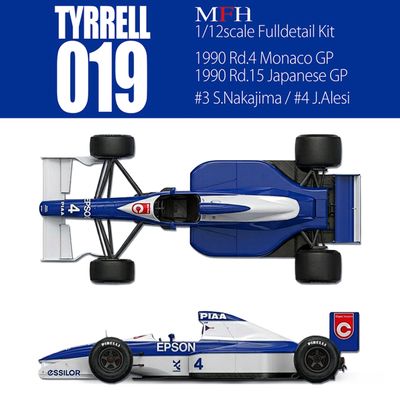 ​MODEL KIT 1/12  Tyrrell 019 GP Monaco Japon 1990 Alesi - Nakajima Model Factory Hiro K865