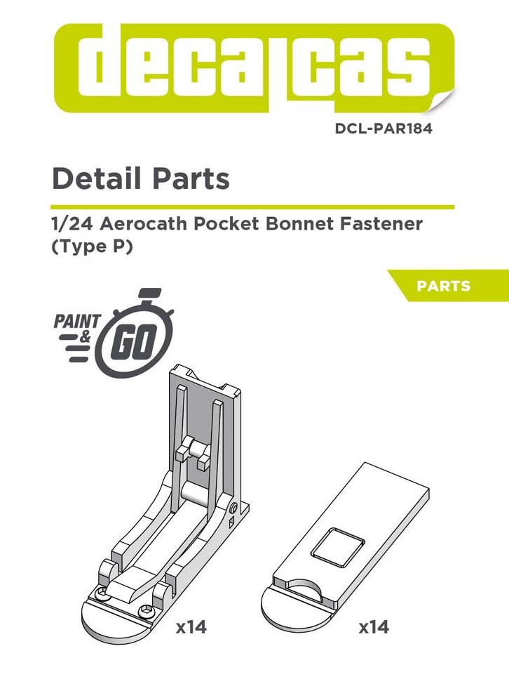 ATTACHE CAPOT RAPIDE   - 3D- DECALCAS- DCL-PAR184